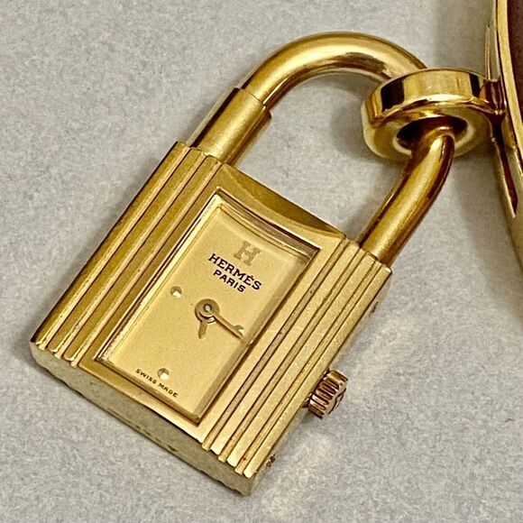 HERMES Kelly Watch Gold Tone Dial Women’s Quartz Watch K01 - Picture 3 of 17